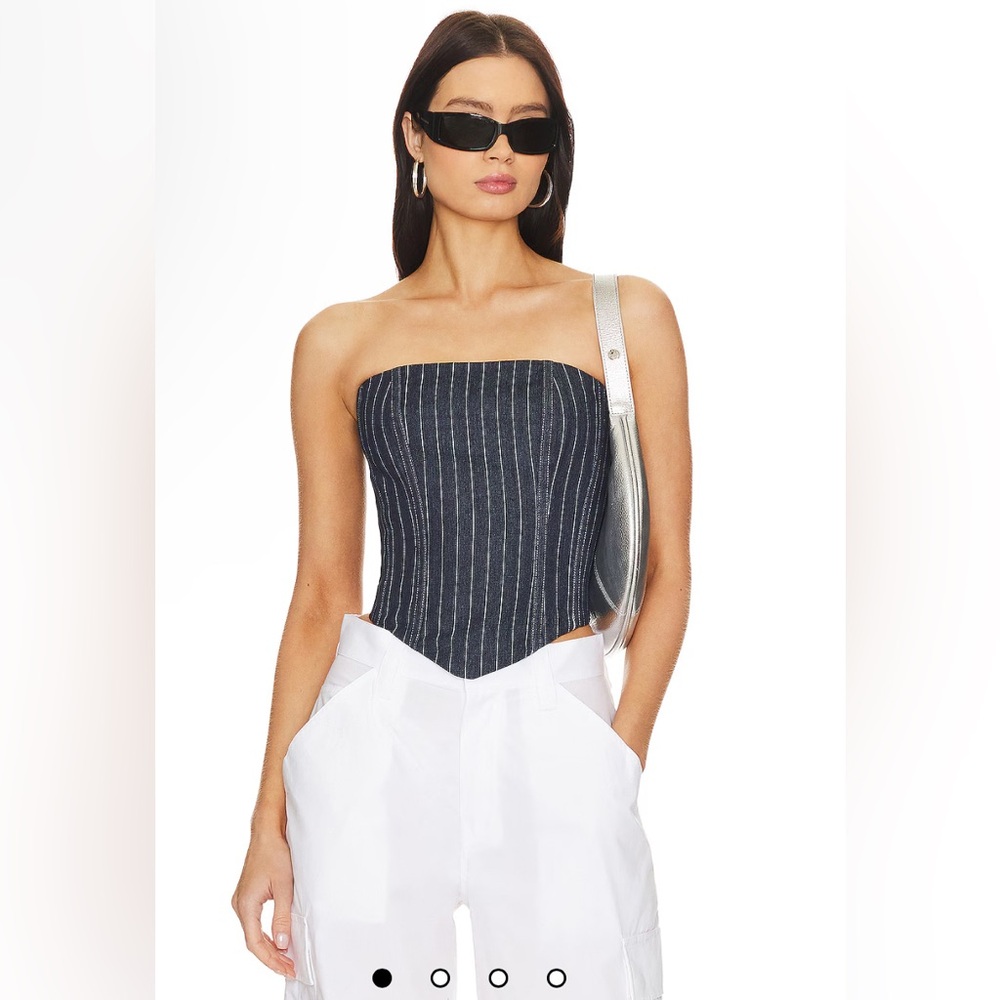 By.Dylan Hudson Pinstripe Corset New